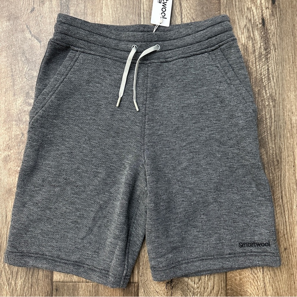 Smartwool Recycled Terry Merino Wool Blend Shorts Size XS Charcoal Gray